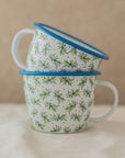 Wide Olive and Flowers Mug 15 oz