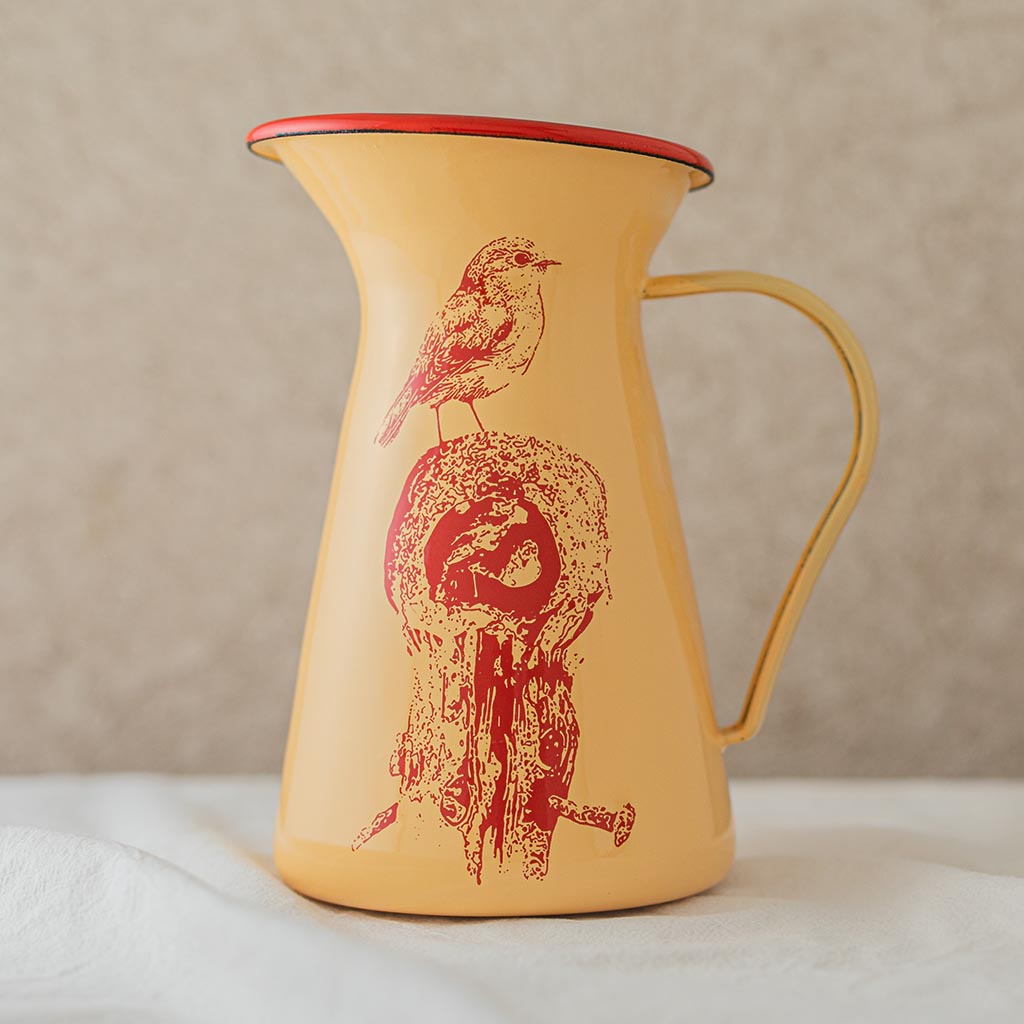 Ovenbird Tall Jar 40 oz Red