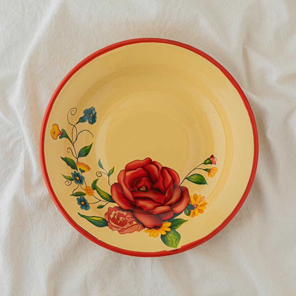 Roses Dinner Plate - Red