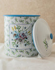 Olive and Flowers Container Jar Set x3