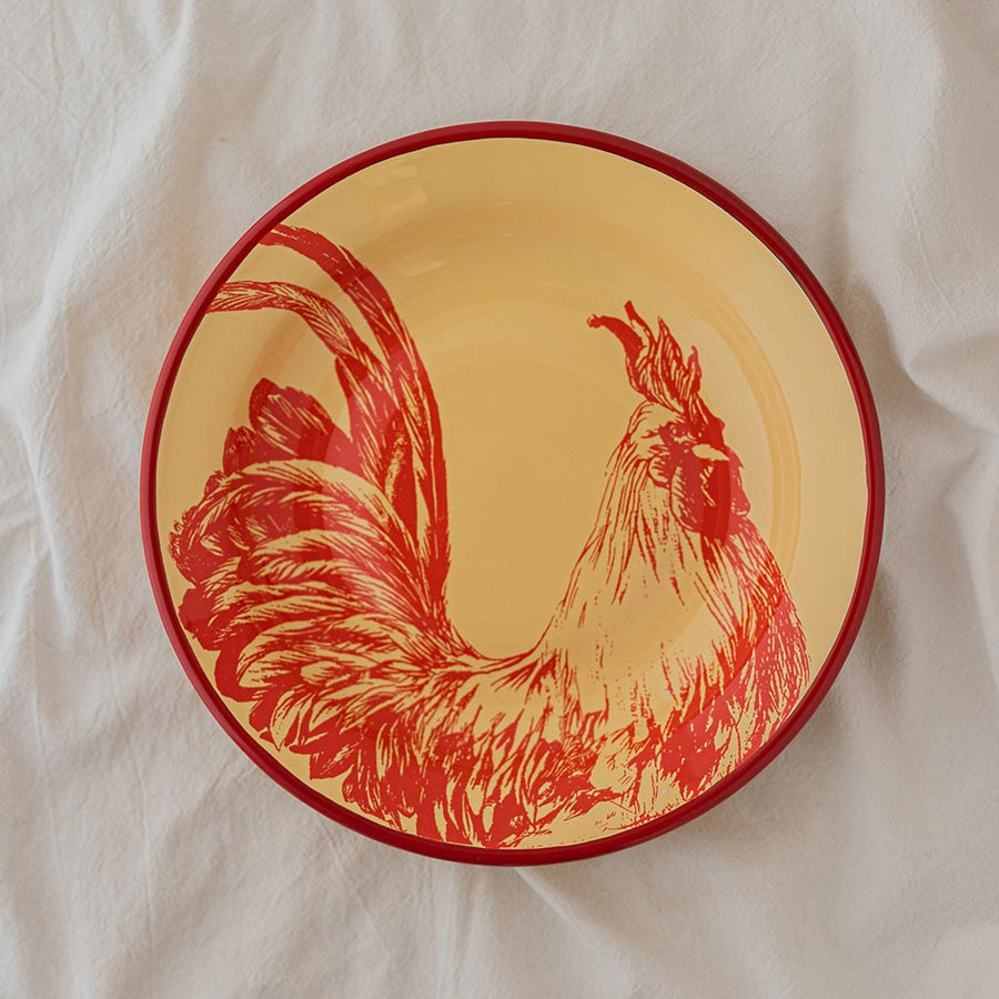 Red Rooster Dinner Plate
