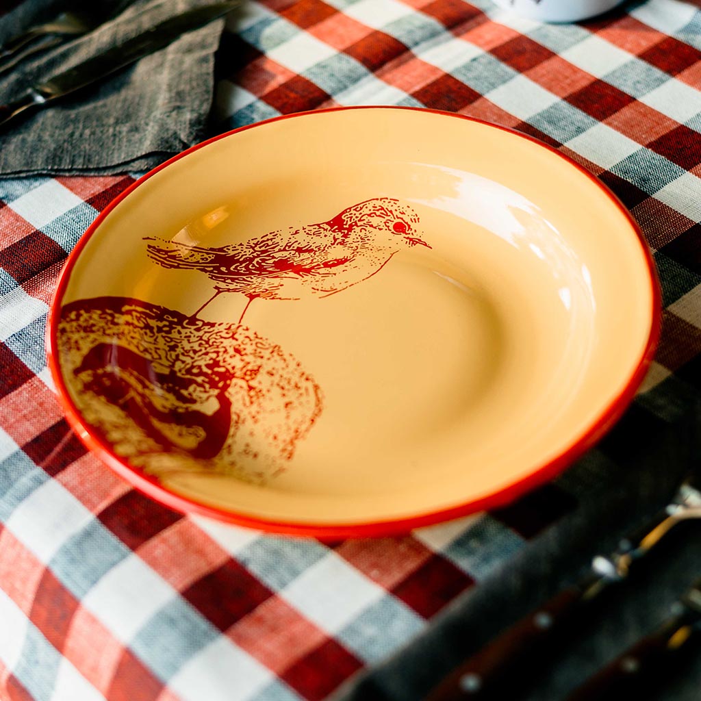 Ovenbird Red Plate